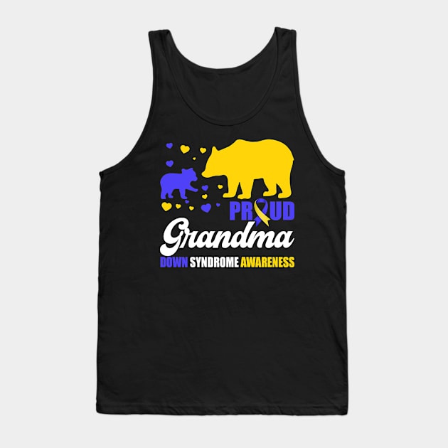 Proud Bear Grandma Down Syndrome Awareness T21 Mom Tank Top by Shaniya Abernathy